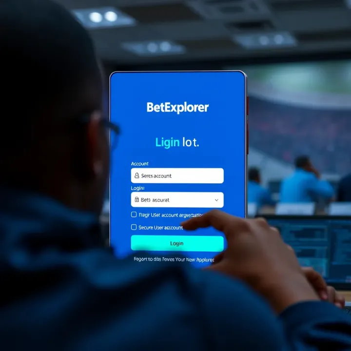 User navigating the iLot Bet login screen on a mobile device