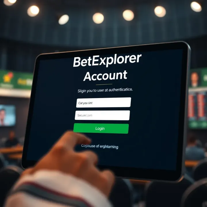 User interface displaying BetExplorer login screen with username and password fields