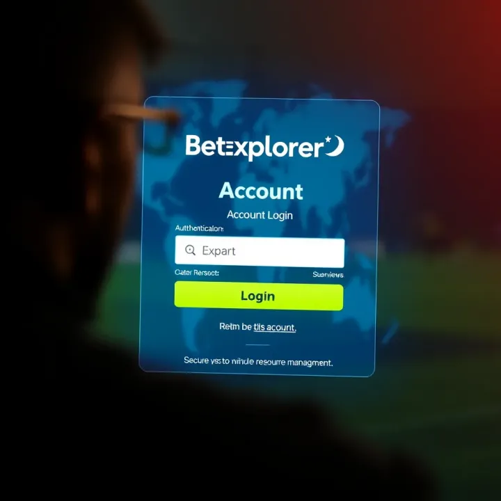 Screenshot of BetExplorer login screen with options to recover password and secure login features