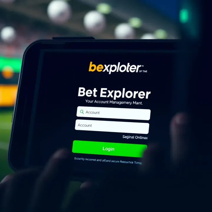 User interface showing the BetExplorer sign-in page with input fields for username and password