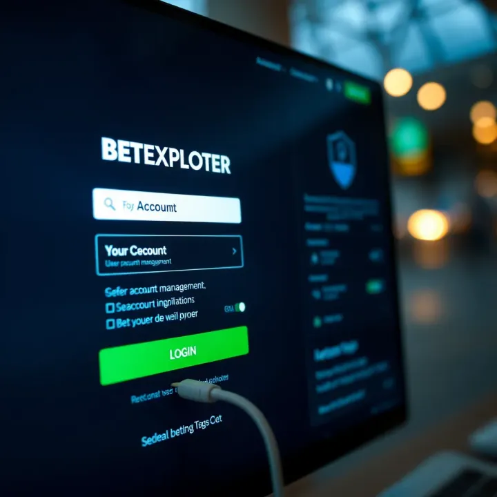 Secure login screen on BetExplorer mobile platform
