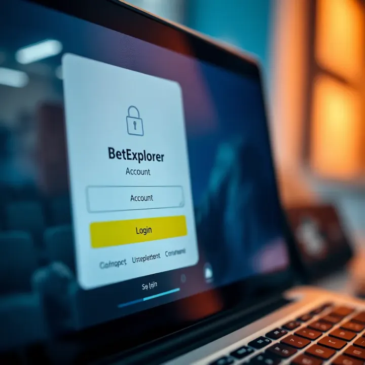 User interface of BetExplorer login screen displaying fields for username and password